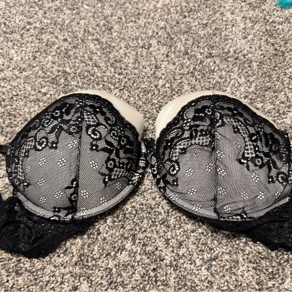 Black Lace Overlay Push-Up Bra - Women Intimates & Sleepwear